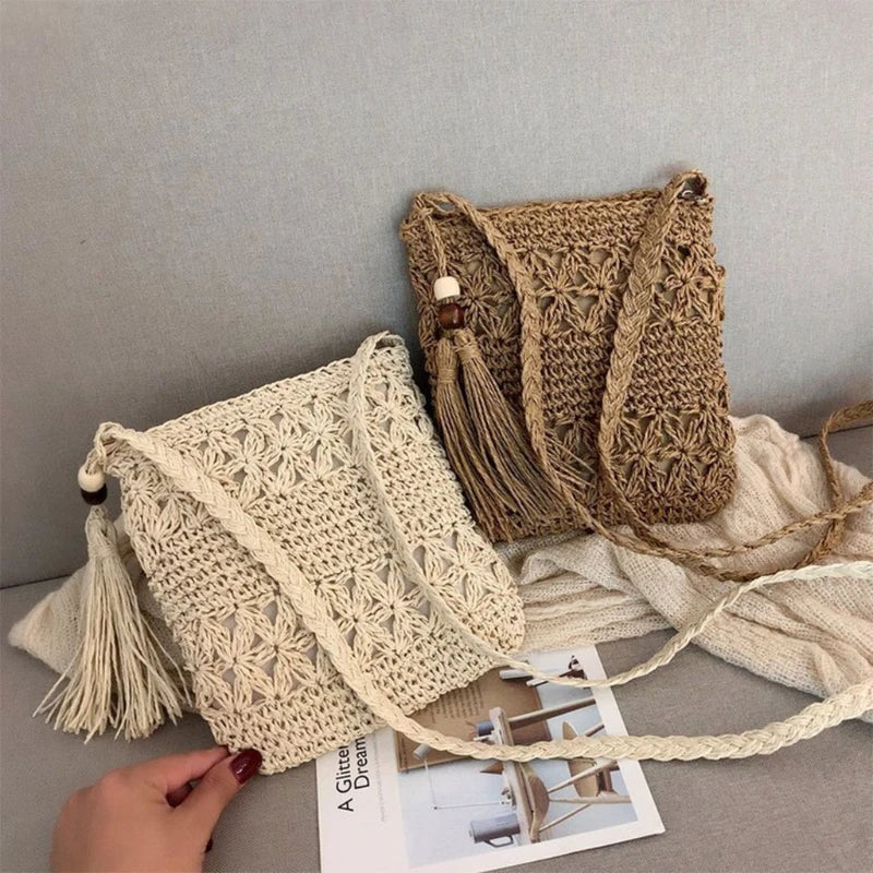 Women’s Beach Woven Straw Shoulder Bag