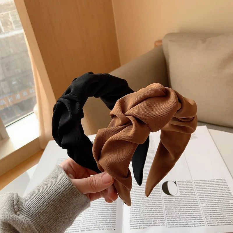 Fashion Flower Solid Color Hair Bands