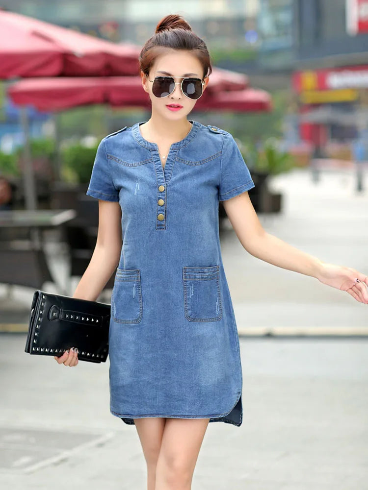 Summer Women’s Loose Denim Dress