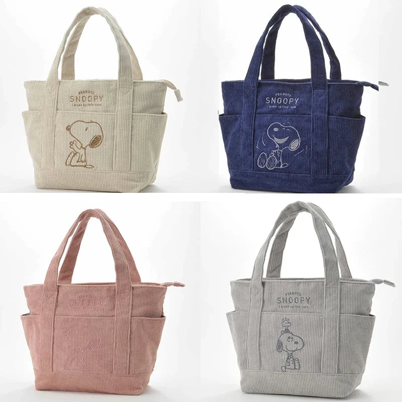 Disney Snoopy Corduroy Tote Bag