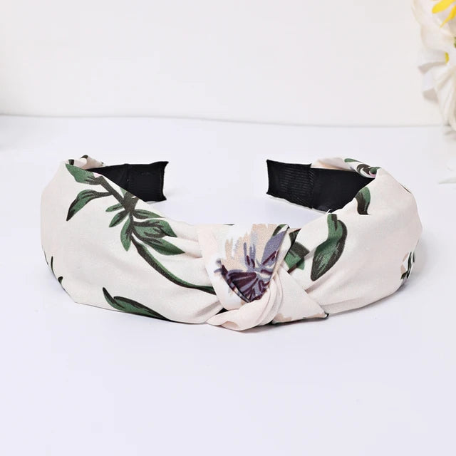 Fashion Flower Solid Color Hair Bands