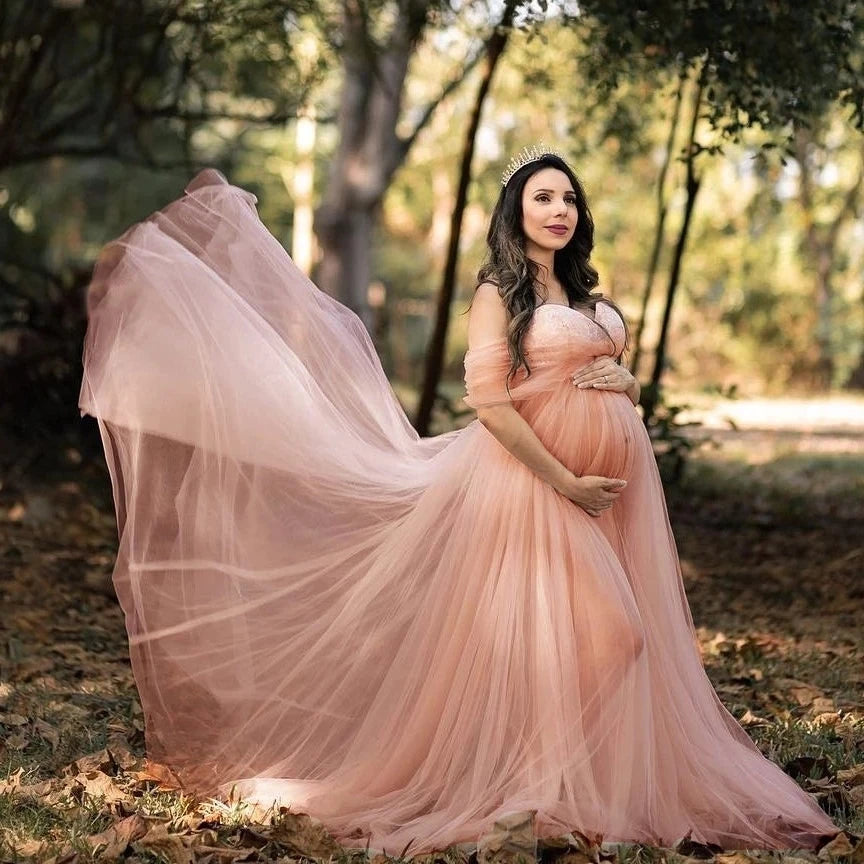 Off Shoulder Maternity Dress