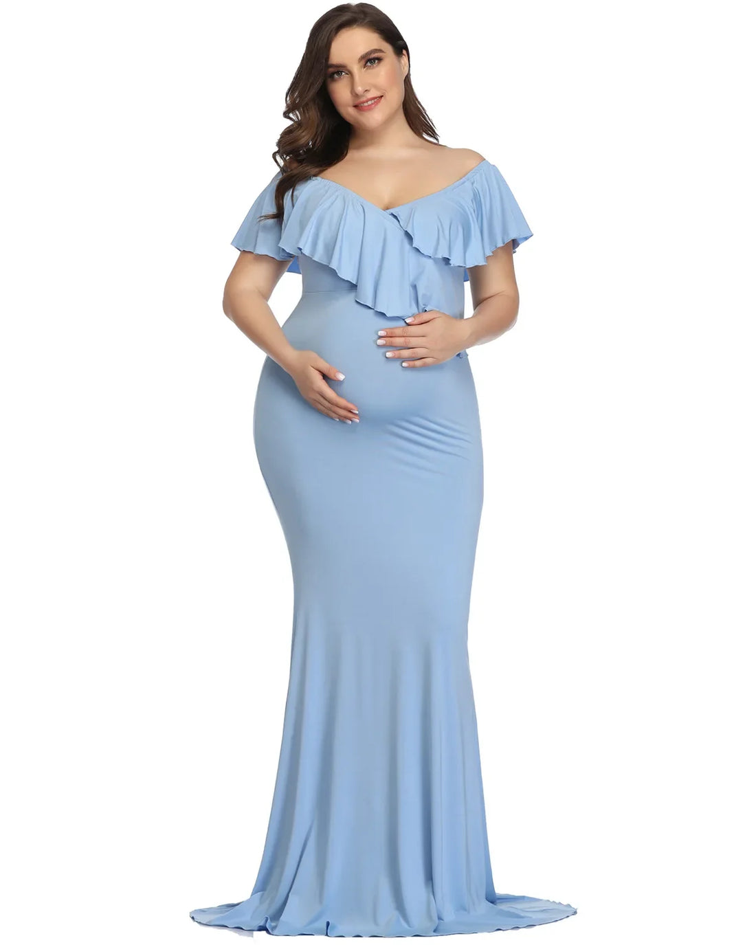 Elegant Plus Size Maternity Dress