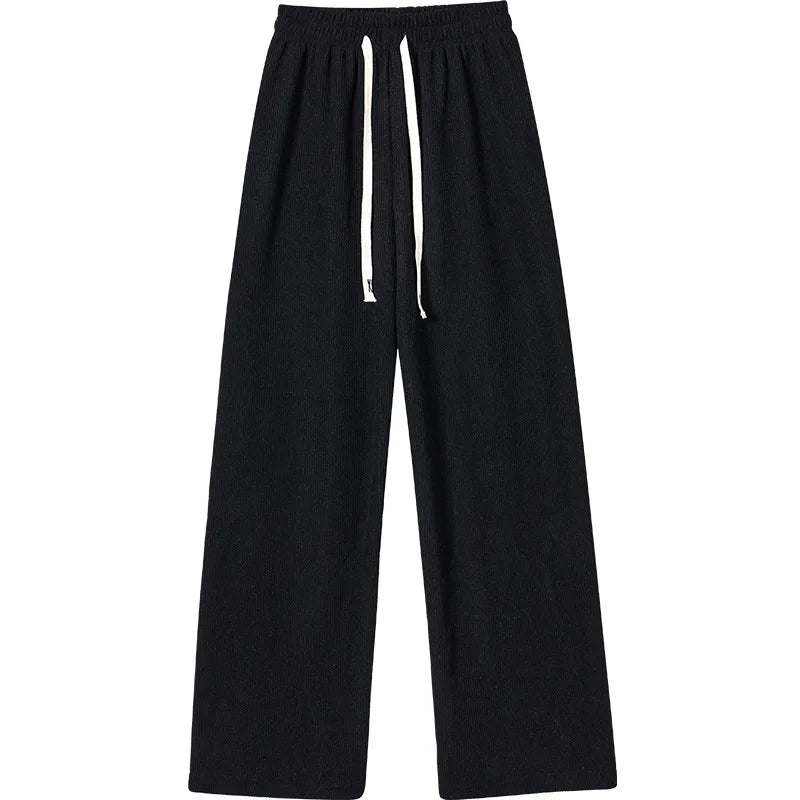 Elastic Waist Wide Leg Long Pants