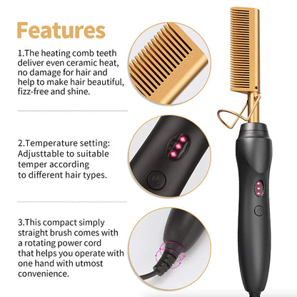 Electric Hair Straightening Comb