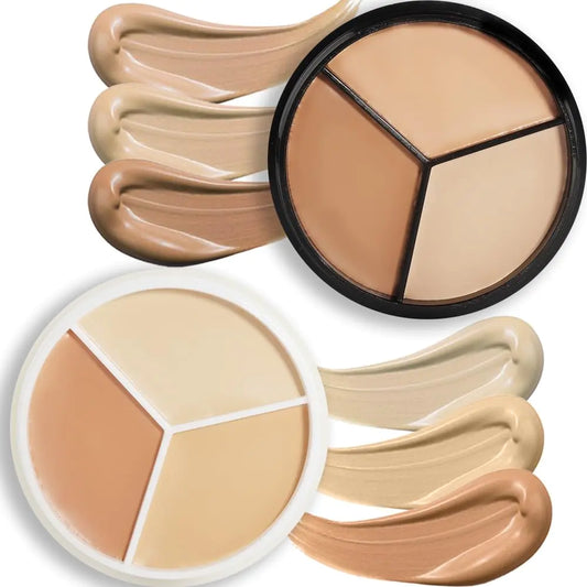 2pcs Tri-Color Concealer Palette