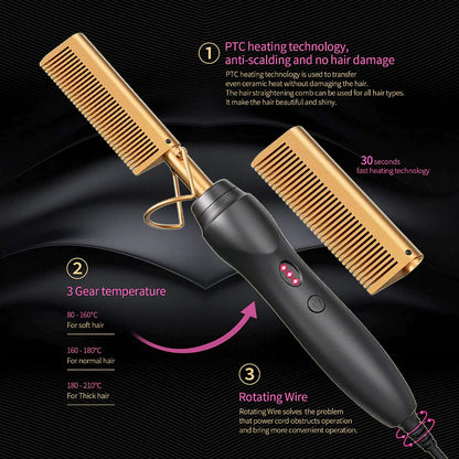 Electric Hair Straightening Comb