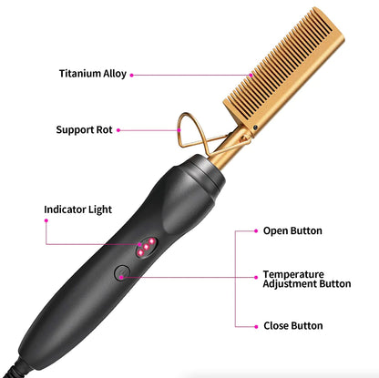 Electric Hair Straightening Comb